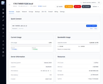 Hostup Console