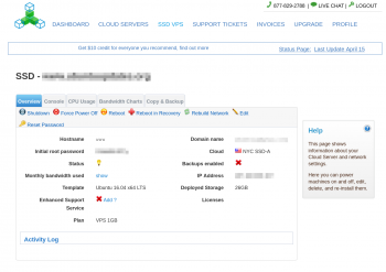 Vpsnet Console